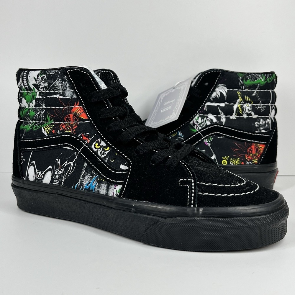 Vans X Disney 100th Villains Sk8 Hi Shoes Men's 5 / Women's‎ 6.5 Black Sneakers